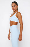Ill Prove It Sports Crop Baby Blue White