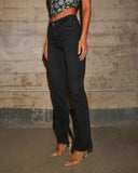 Model Off Duty Super Stretch Mid Rise Straight Leg Jeans
