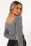 Aleena Knit Top Grey