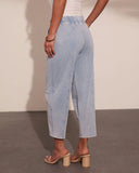 Essential Style Elastic Waistband Barrel Leg Pants