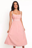 Henley Midi Dress Pink