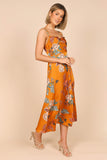 Alejandra Cowl Neck Midi Dress Tan