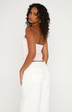Tiny Drama Strapless Top Baby Pink