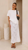 Louisa Lace Maxi Skirt White