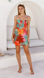 Zarelle Mini Skirt Orange Floral