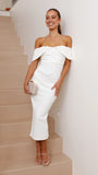 Holly Midi Dress White