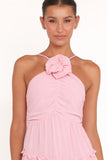 Dottie Halterneck Maxi Dress Pink