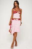 All Smiles Midi Skirt Berry Nectar