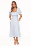 Francine Lace Midi Dress Blue Ditsy Floral