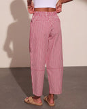 Nautical Honey Striped Barrel Leg Pants