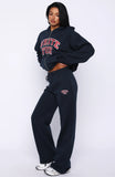 Starting Fresh Wide Leg Sweatpants Navy