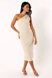 Gibson One Shoulder Midi Dress Oatmeal