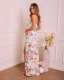 Honeyed Light Floral Maxi Dress