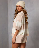 Cozy Standard Striped Quarter Zip Top