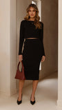 Iluka Knit Midi Skirt Black