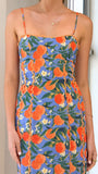 Carlia Midi Dress Orange Print