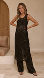 Valencia Sequin Maxi Dress Black