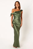 Selma Off Shoulder Maxi Dress Olive