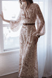 Riba Midi Dress Brown Paisley