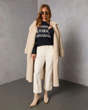 Midnight Ice Fair Isle Reindeer Sweater