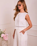 Sunbeam Darling Ladder Lace Trim Top