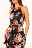 Sarona Halterneck Maxi Dress Black Floral