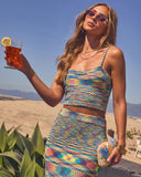 Vaycay Bound Abstract Crop Top