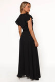Maverick Wrap Maxi Dress Black