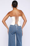 Snowdrop Strapless Bustier White