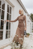 Nelson Long Sleeve Maxi Dress Mocha