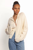 Kourtney Zip Cardigan Cream