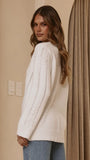 Georgia Knit Top White