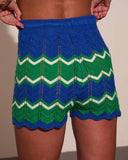Harbor Glow Knit Chevron Drawstring Shorts