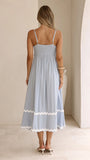 Seraphina Midi Dress Blue White