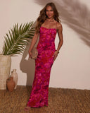 Shannon Mesh Floral Maxi Dress