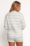Ciaran Knitted Short Set Cream Blue