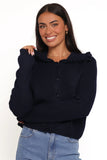 Carmello Frill Collar Cardigan Navy