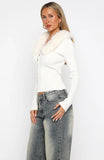 All Bundled Up Knit Cardigan Snow White