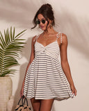 Beachy Vibe Striped Mini Dress