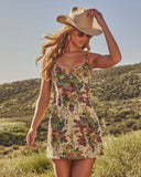 Wildflower Riot Floral Tapestry Mini Dress