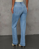 Found You Here Stretch High Rise Wide Leg Jeans