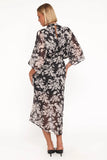Audrina Maxi Dress Black Floral