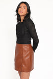 Bellatrix Textured Knit Top Black