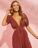 Jhene Cutout Short Sleeve Jumpsuit