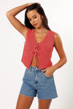 Kendall Knit Top Red