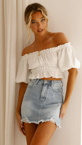 Tammy Mini Skirt Light Denim