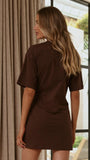 Jade Mini Dress Chocolate