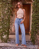 Mirina Floral Crochet Halterneck Top