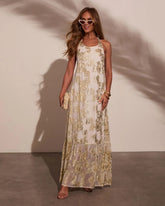 Renah Halter Floral Maxi Dress