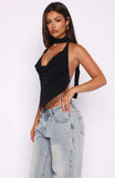 Eyes For You Halter Top Black